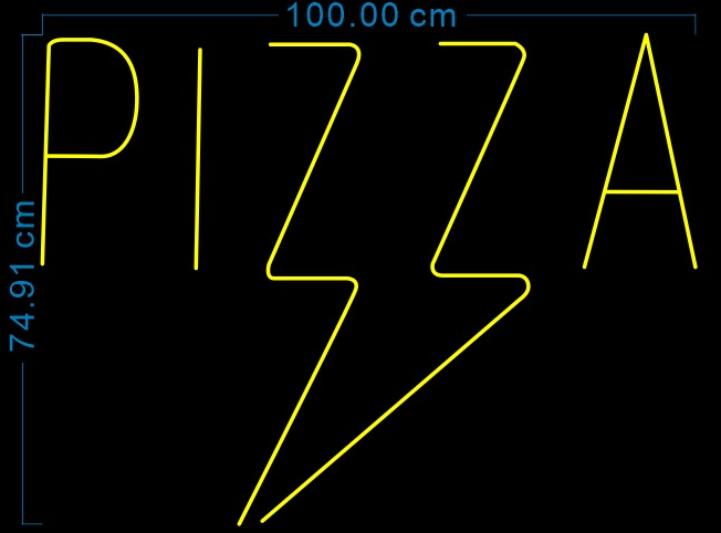 Custom Neon 'Pizza' [+ 2 FREE Bonus Items]