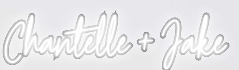 Custom Neon 2 x 'Chantelle + Jake' '11.02.2023' [+ 2 FREE Bonus Items] ~$150 OFF