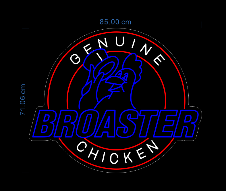 Custom Neon 'Genuine Broaster Chicken' [+ 2 FREE Bonus Items] ~$100 OFF