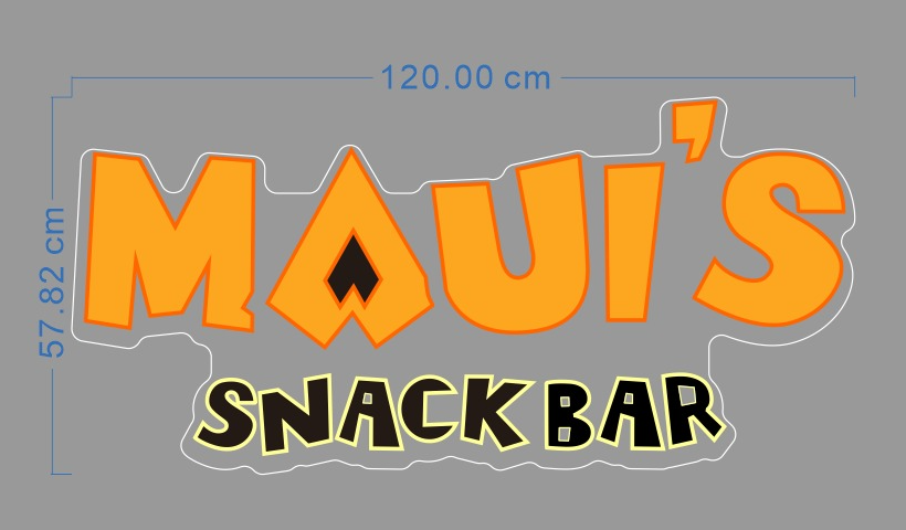 Custom Neon 'Maui's Snack Bar' [+ 2 FREE Bonus Items] ~$100 OFF