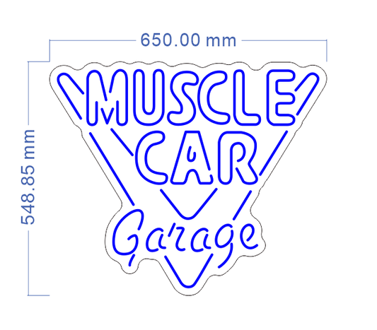 Custom Neon 'MuscleCar Garage' [+ 2 FREE Bonus Items] ~$50 OFF