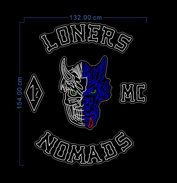 Custom Neon 'LONERS MC NOMADS' - [+ 2 FREE Bonus Items] ~$50 OFF