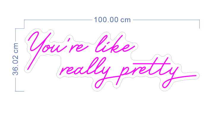 Custom Neon 'You're like really pretty' [+ 2 FREE Bonus Items] ~$50 OFF