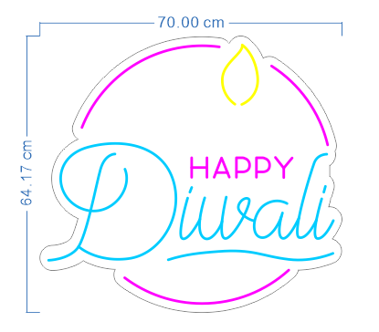 Custom Neon 'Happy Diwali' [+ 2 FREE Bonus Items] ~$50 OFF 