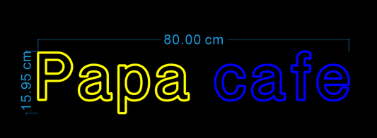 Custom Neon 'Papa cafe' [+ 2 FREE Bonus Items] ~$50 OFF