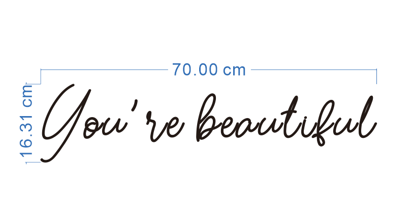 Custom Neon 'You’re beautiful' - [+ 2 FREE Bonus Items] ~$50 OFF