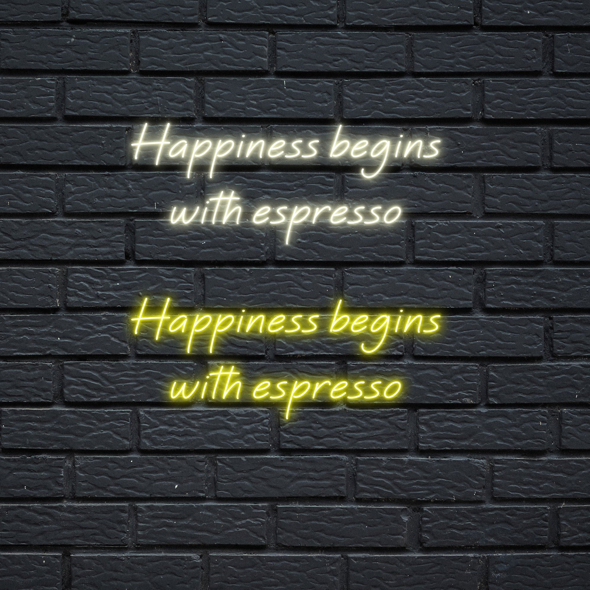 Custom Neon 'Happiness begins with espresso' [+ 2 FREE Bonus Items] ~$150 OFF