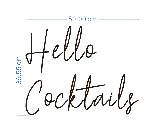 Custom Neon 'Hello Cocktails' [+ 2 FREE Bonus Items] ~$50 OFF