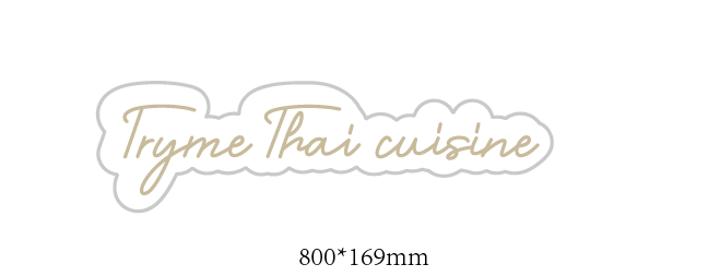 Custom Neon 'Tryme Thai Cuisine' [+ 2 FREE Bonus Items] ~$150 OFF