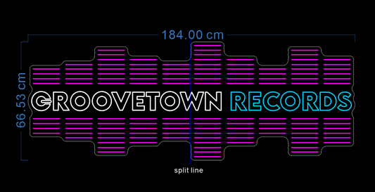 Custom Neon 'Groovetown Records' [+ 2 FREE Bonus Items] ~$50 OFF