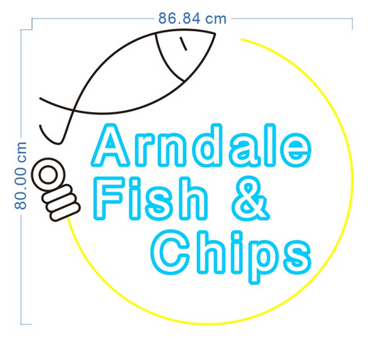 Custom Neon 'Arndale fish and chips' [+ 2 FREE Bonus Items] ~$224.40 OFF