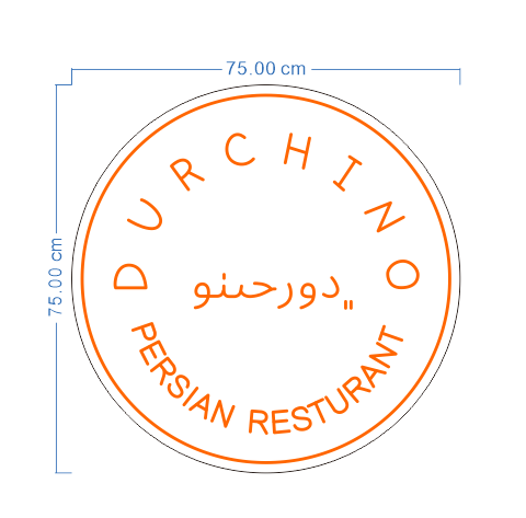 Custom Neon 'DURCHINO PERSIAN RESTURANT' - [+ 2 FREE Bonus Items] ~$50 OFF