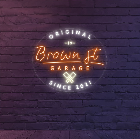 Custom Neon 'Brown St Garage' [+ 2 FREE Bonus Items]