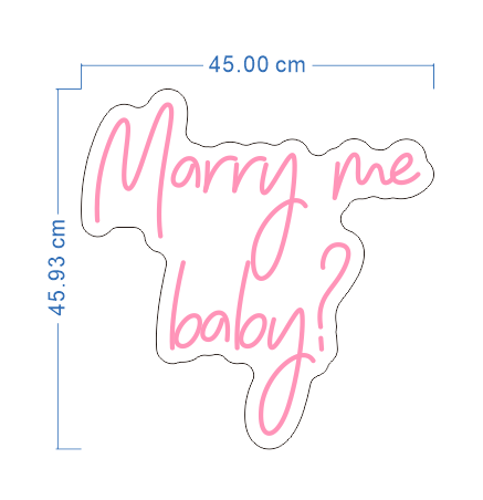 Custom Neon 'Marry me baby' - [+ 2 FREE Bonus Items] ~$50 OFF