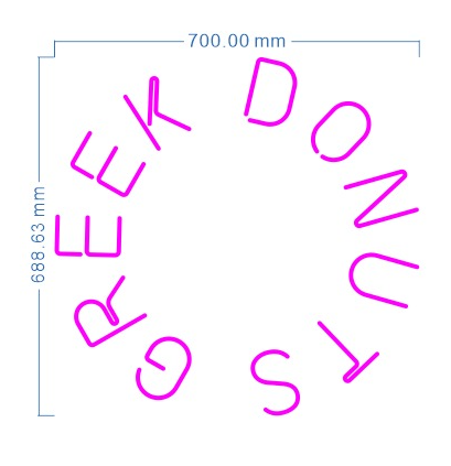 Custom Neon 'Greek Donuts' [+ 2 FREE Bonus Items] ~$100 OFF