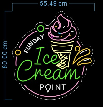 Custom Neon 'Funday Ice Cream Point' [+ 2 FREE Bonus Items] ~$150 OFF