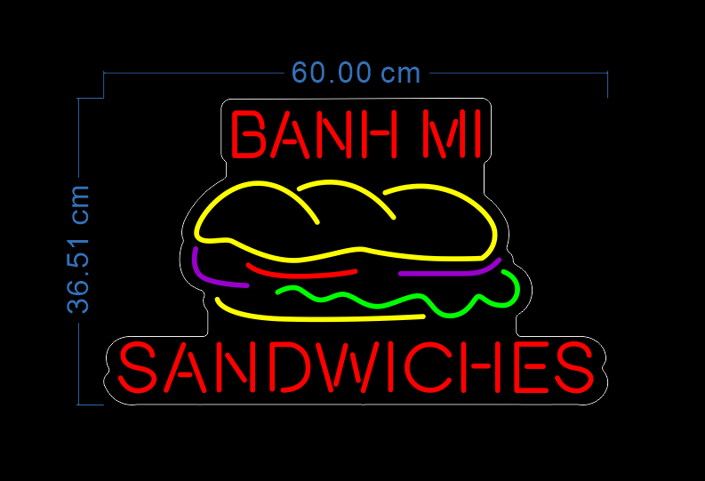 Custom Neon 'Banh mi Sandwiches’ [+ 2 FREE Bonus Items] ~$50 OFF