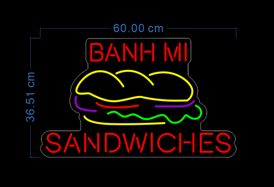 Custom Neon 'Banh mi Sandwiches’ [+ 2 FREE Bonus Items] ~$50 OFF