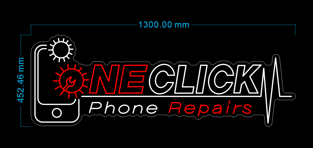 Custom Neon 'NECLICK Phone Repairs' [+ 2 FREE Bonus Items] ~$100 OFF