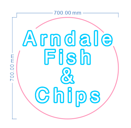 Custom Neon 'Arndale Fish & Chips' [+ 2 FREE Bonus Items] ~$50 OFF