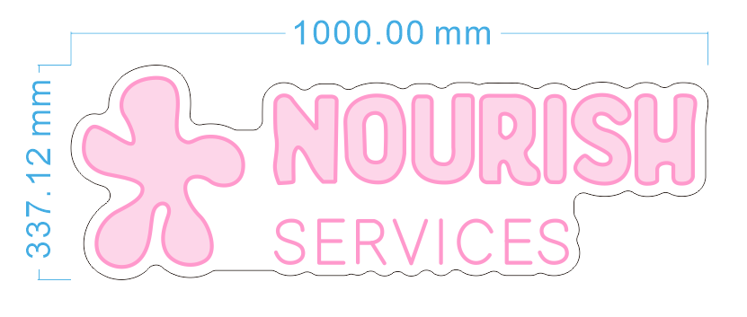 Custom Neon 'Nourish Services' [+ 2 FREE Bonus Items] ~$150 OFF