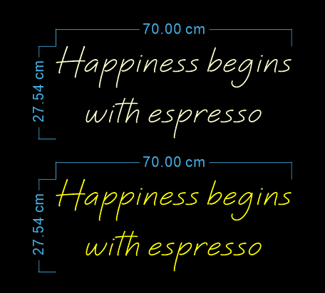 Custom Neon 'Happiness begins with espresso' [+ 2 FREE Bonus Items] ~$150 OFF