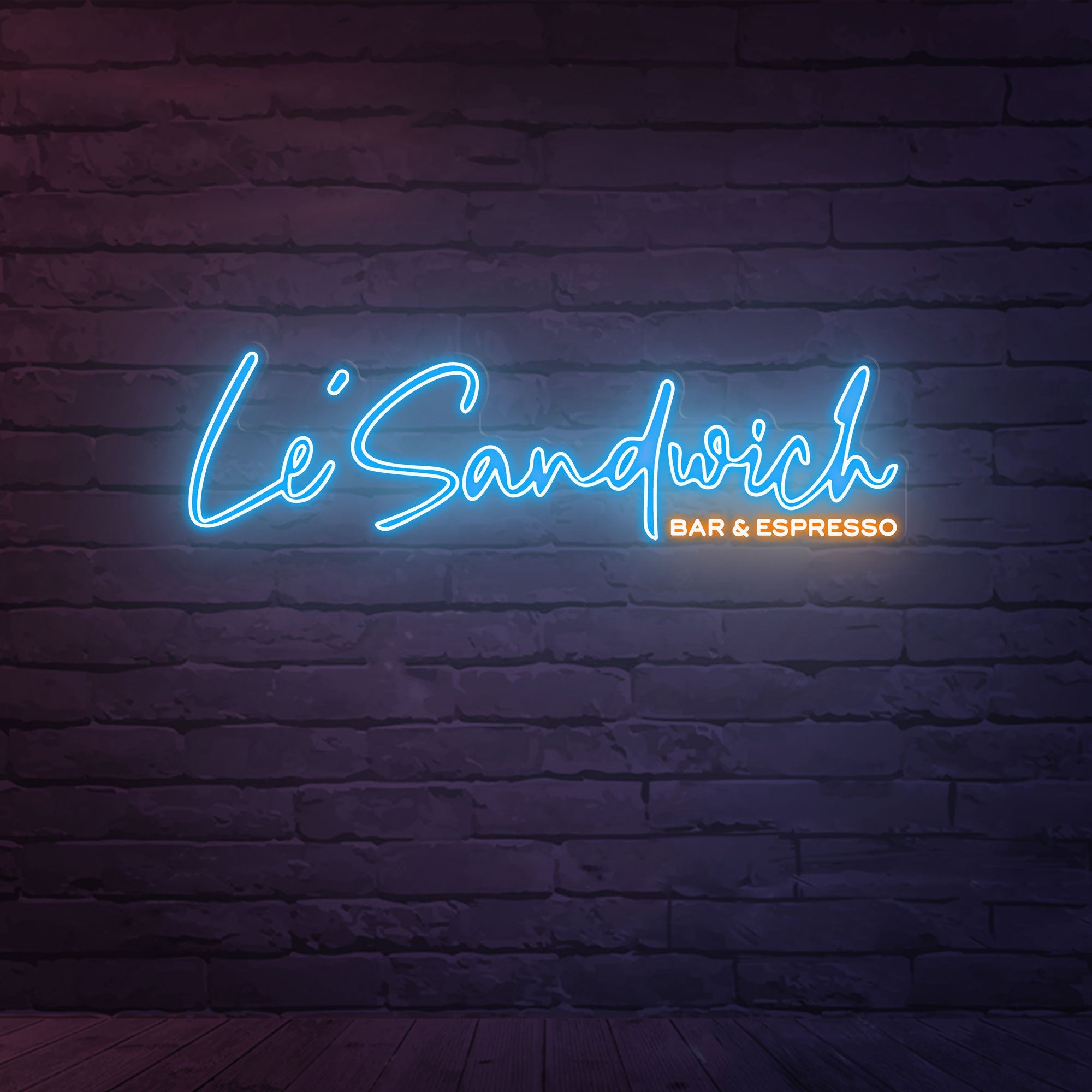 Custom Neon 'Le' Sandwich Bar & Espresso' [+ 2 FREE Bonus Items] ~$150 OFF