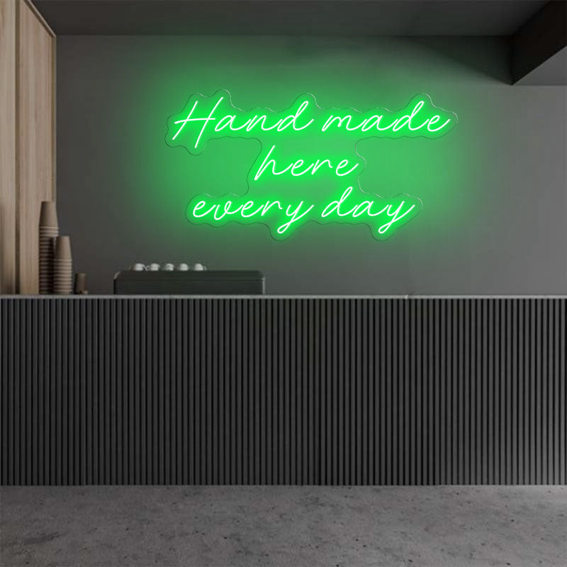 Handmade Here Everyday Emotive Neon Sign