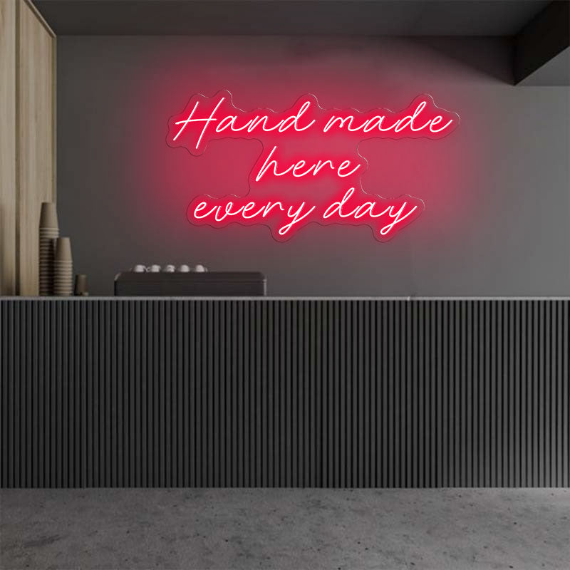 Handmade Here Everyday Emotive Neon Sign