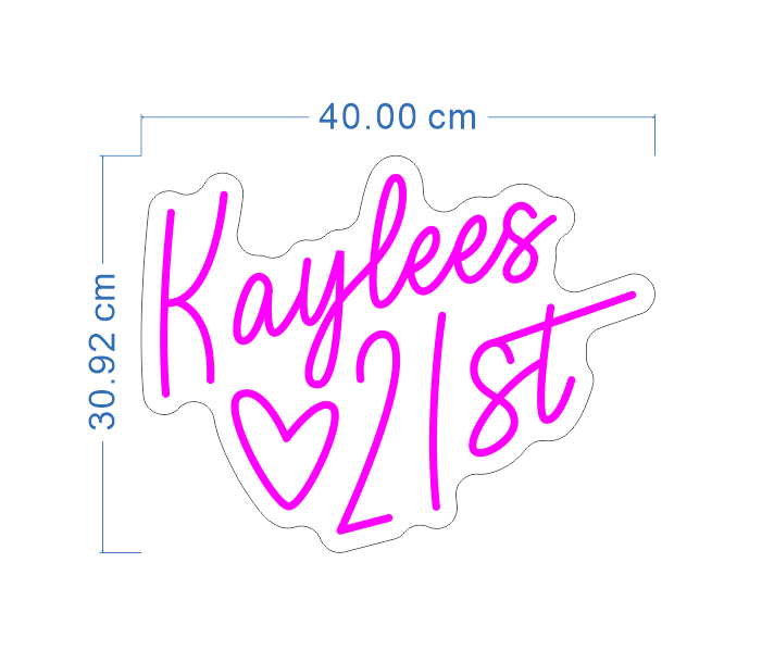 Custom Neon 'Kaylees 21st' [+ 2 FREE Bonus Items]