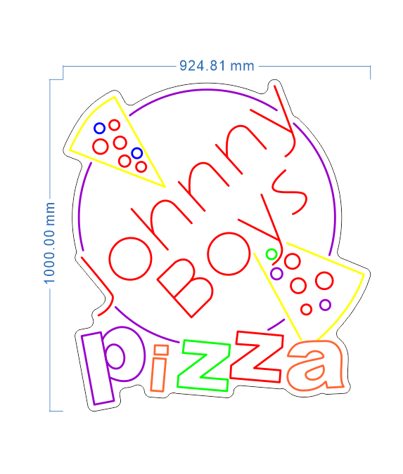 Custom Neon 'Johnny Boys Pizza’ [+ 2 FREE Bonus Items] ~$150 OFF