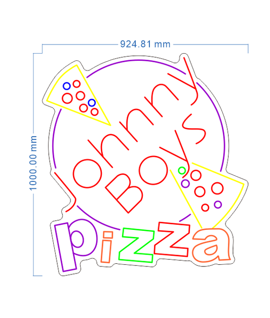 Custom Neon 'Johnny Boys Pizza’ [+ 2 FREE Bonus Items] ~$150 OFF