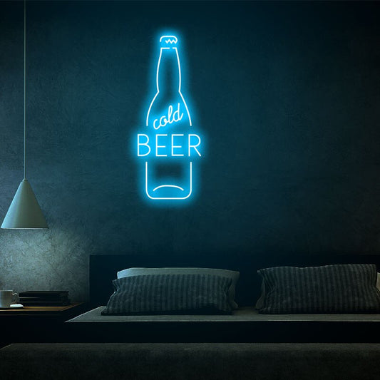 'Cold Beer' Neon Venue Sign