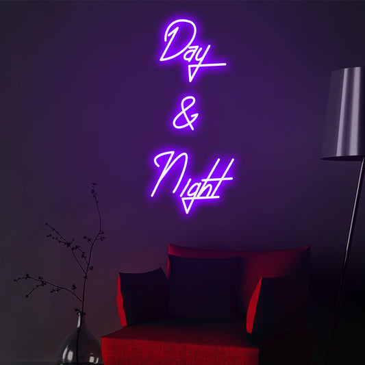 "Day & Night" - Neon Sign - Bar/Club/Party Celebration Event