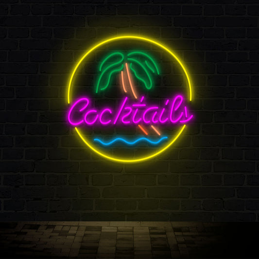 Cocktails In Paradise Venue Neon Sign